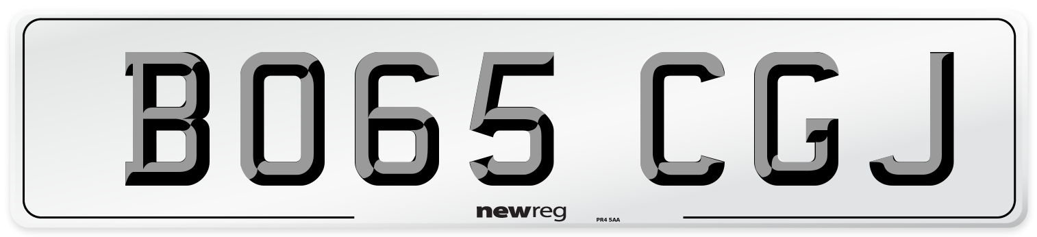 BO65 CGJ Number Plate from New Reg